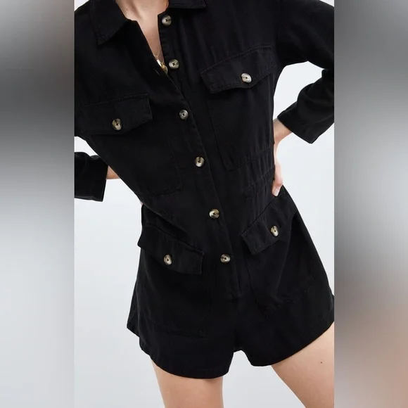 ★ZARA★Heart Button Padded Jumper★Black 3046/533/800 ZARA WOMAN NWT FW24 BLACK HEART PUFFER JACKET COAT ALL SIZES